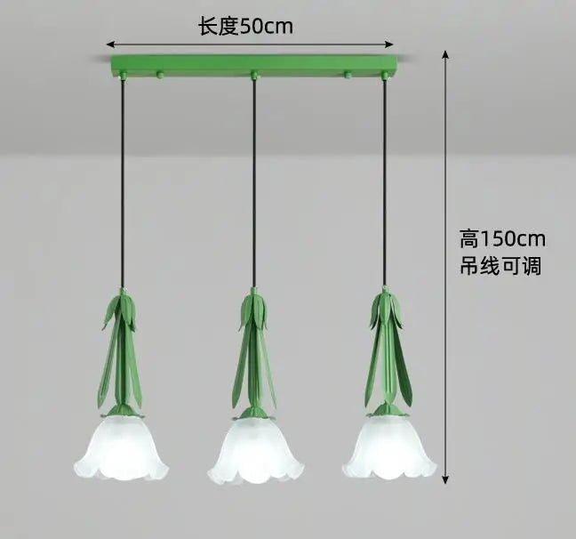 Glass chandelier for modern pendant lighting