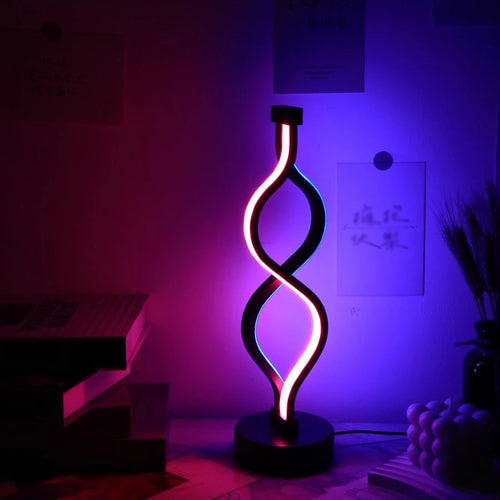Creative USB twist desk lamp for decoration - vue 3 sur 7