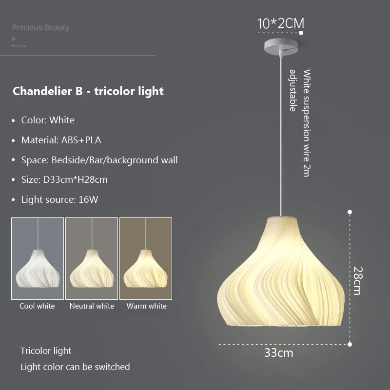 Nordic 3d pendant light for home decoration - vue 11 sur 16