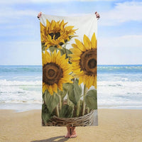 Lightweight quick-dry checkered beach towel
