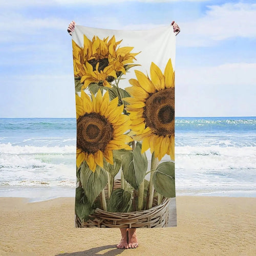 Lightweight quick-dry checkered beach towel