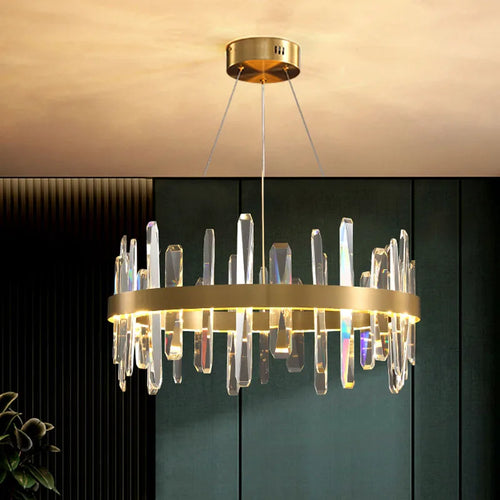 lustre en cristal à led design moderne pour intérieur - vue 2 sur 11
