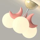 Moon-shaped ceiling light for modern and cosy children's room