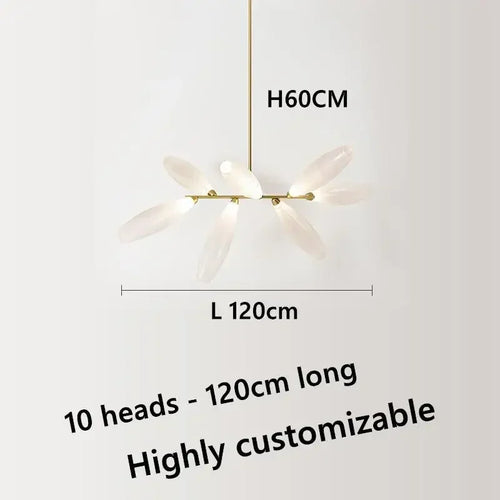 Modern nordic glass chandelier for interior decoration - vue 11 sur 14