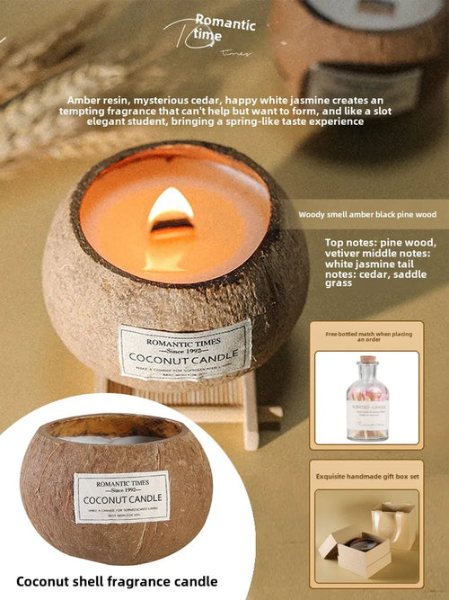 coconut scented candle gift set Christmas souvenir - vue 19 sur 20