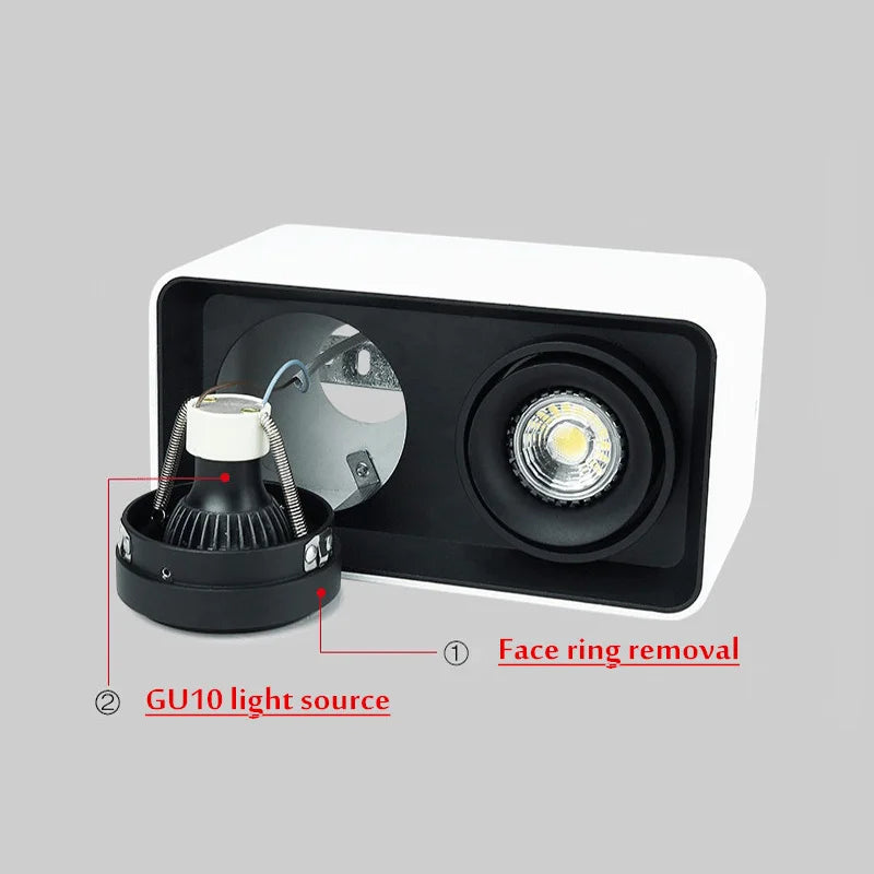 Recessed LED spotlight with replaceable bulb and adjustable angle - vue 7 sur 9
