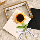 Transparent floating photo frame with dried flowers, decorative and handmade