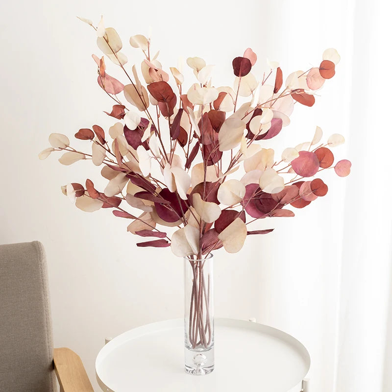 Artificial eucalyptus plant for autumn decor and DIY arrangements
