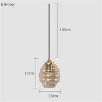 Modern nordic stained glass ball pendant light