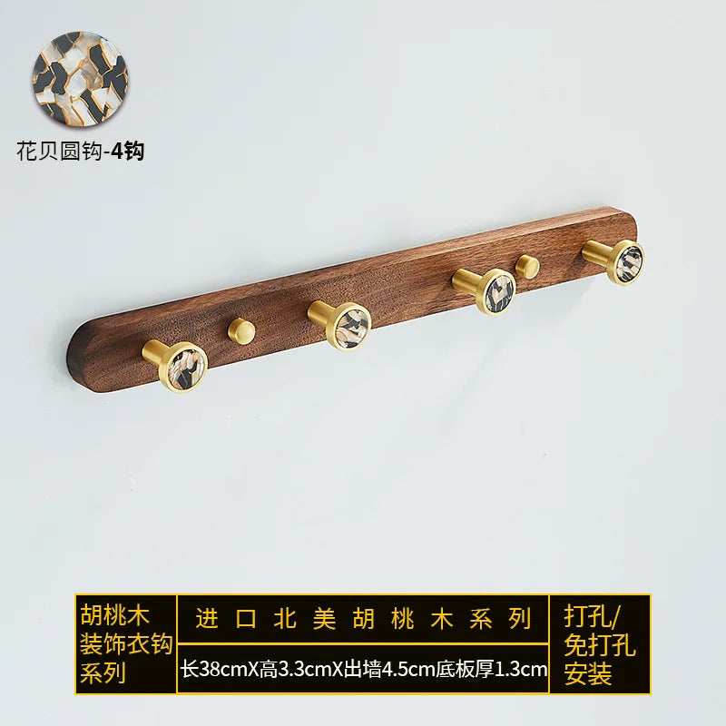 creative walnut wood hook for wall organization - vue 18 sur 26