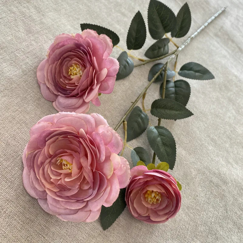 Artificial lotus branch for garden and balcony decoration