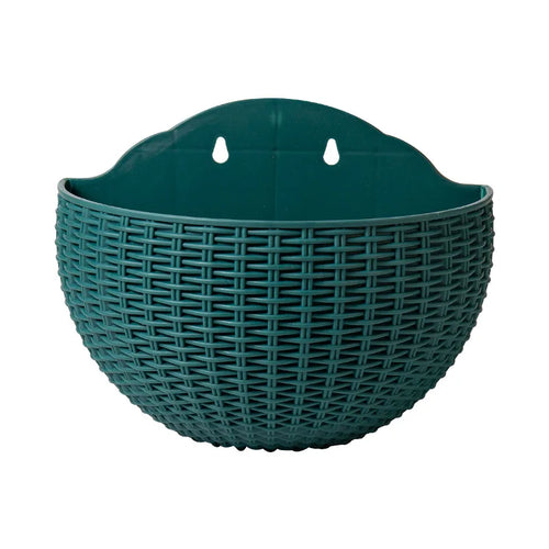 European Wall Mounted Hydroponic Plant Pot, Semi-Circular, Hanging Flower Basket, Balcony, Lazy Wall Mounted, No Drilling, Decor - vue 9 sur 16