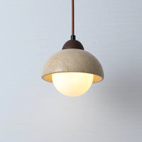 Vintage natural stone pendant chandelier with LED