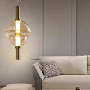 Modern minimalist glass chandelier for restaurant and café