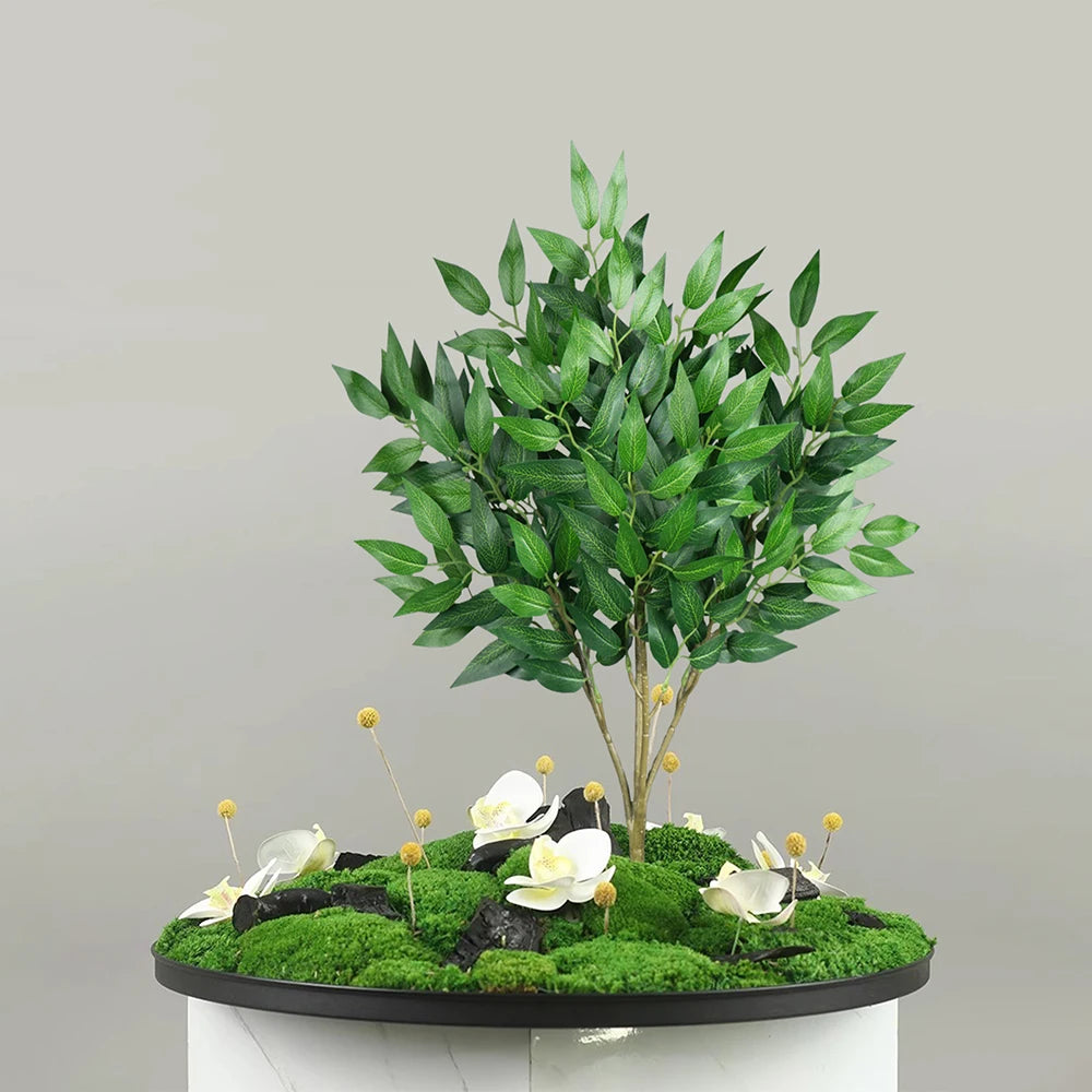 Artificial eucalyptus and willow plant for indoor and outdoor decoration - vue 4 sur 9