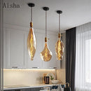 Retro glass pendant light in modern minimalist style