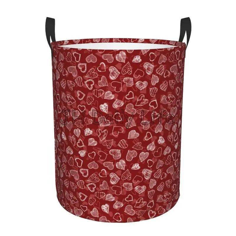 foldable love hearts laundry basket for storage - vue 11 sur 12