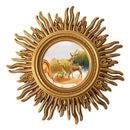 sun apolo art designs gold silver decorative wall mirror