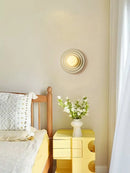 Retro resin LED round wall light