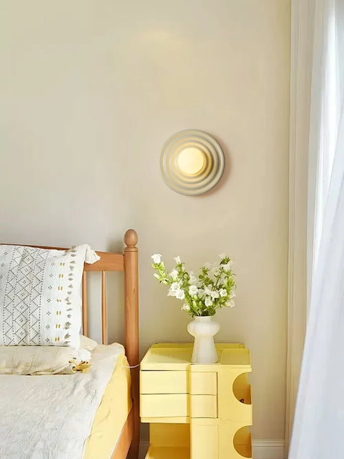 Retro resin LED round wall light - vue 7 sur 10