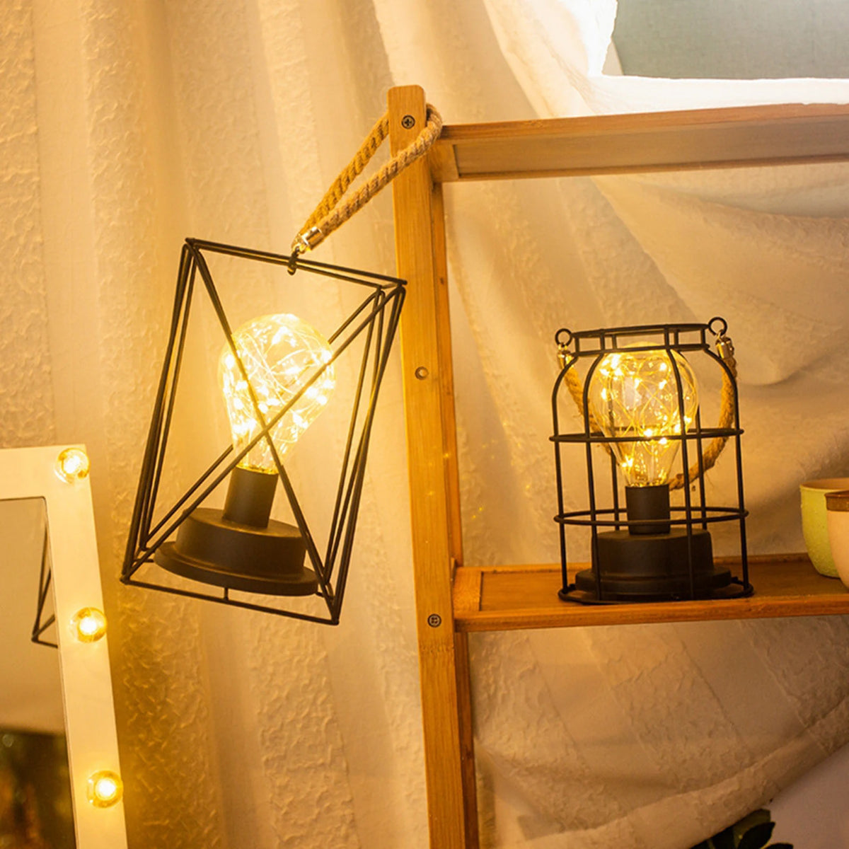 Retro wrought iron desk table lamp reading night light - vue 4 sur 9