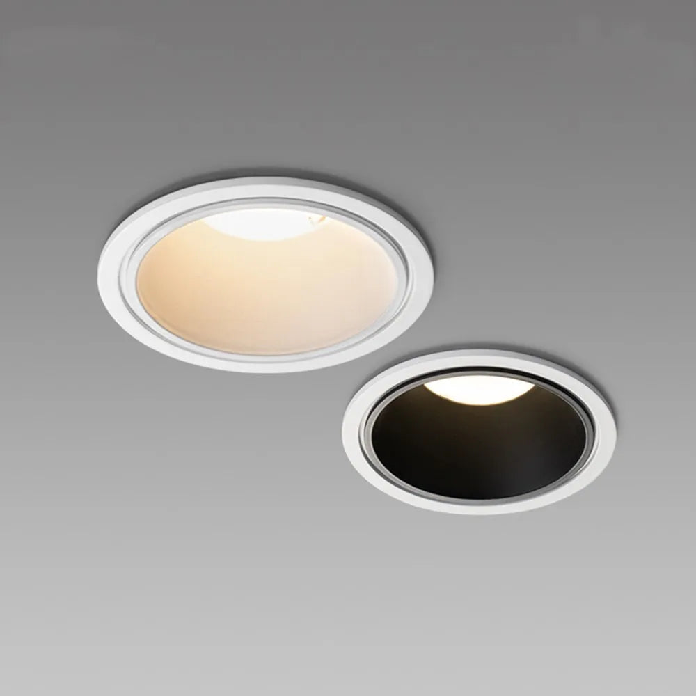 Anti-glare recessed aluminium LED spotlight for home