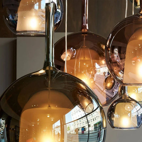 Penta glo glass LED pendant light for indoor decoration - vue 6 sur 10
