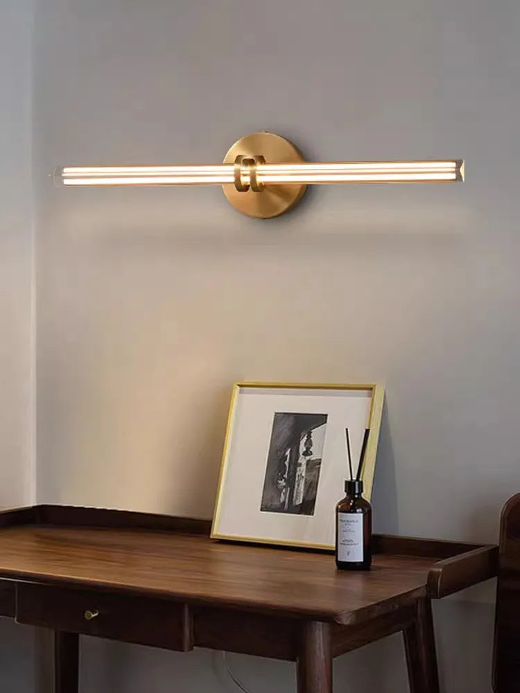 Crystal and copper wall light for modern decor