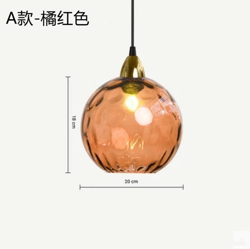 Modern nordic coloured glass chandelier with water grain effect - vue 11 sur 29