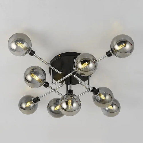 Designer glass LED ceiling light for indoor decor - vue 6 sur 18