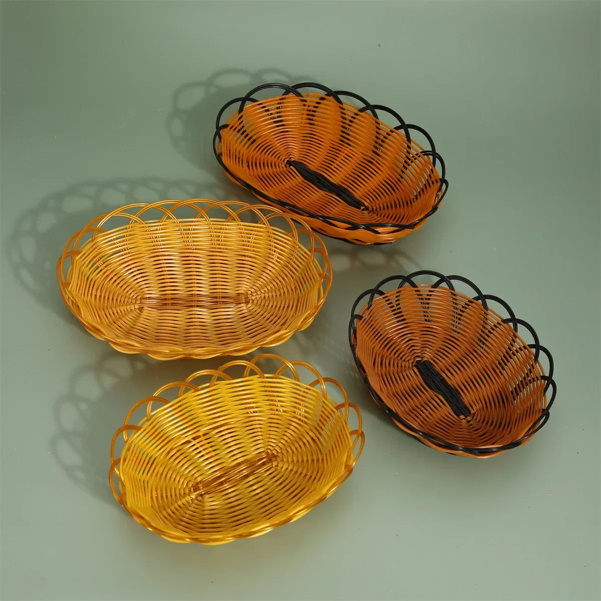 rattan fruit basket for food storage and decoration