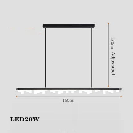 Modern minimalist black gold chandelier for interior decoration - vue 12 sur 12