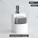 liquid soap dispenser with storage for kitchen accessories