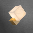 Modern nordic marble LED wall light in American gold bronze