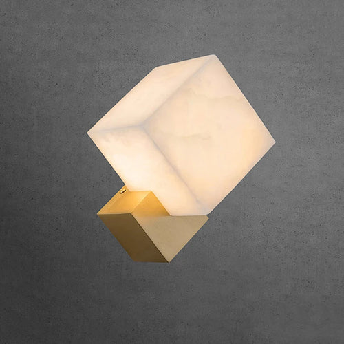 Modern nordic marble LED wall light in American gold bronze - vue 2 sur 7