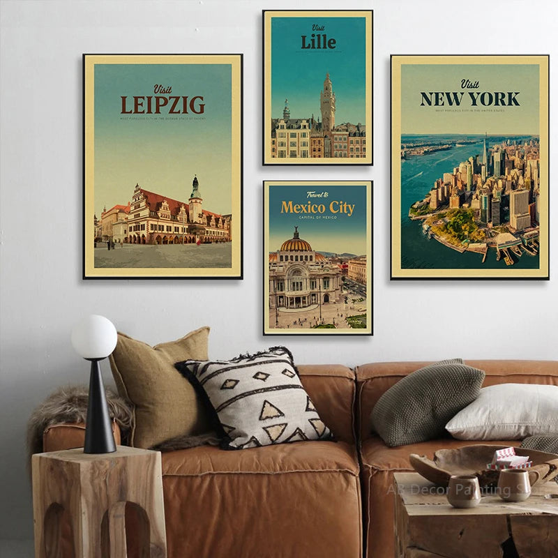 Vintage travel poster for tourism enthusiasts - vue 4 sur 6