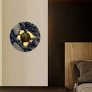 Art deco style wall light in stone and gold metal