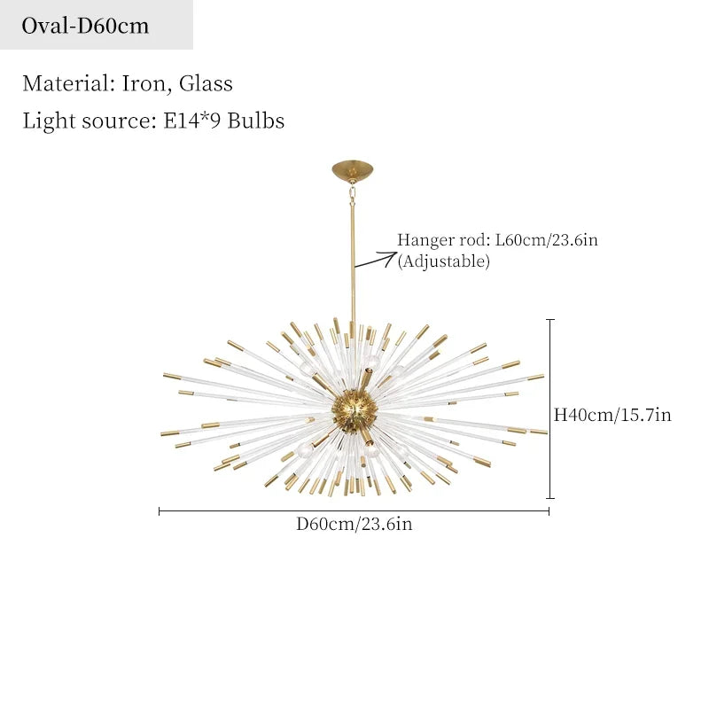 Postmodern dandelion pendant light for elegant interior decor