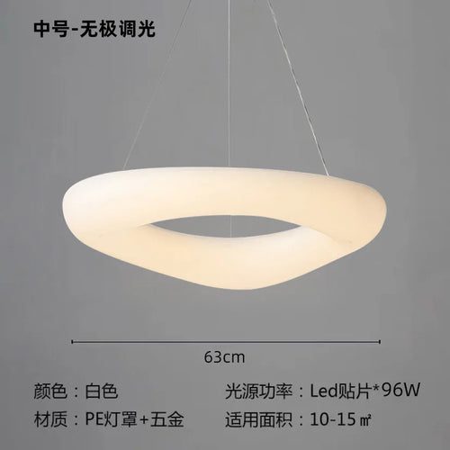 modern cloud-shaped LED ceiling light with remote control - vue 11 sur 14