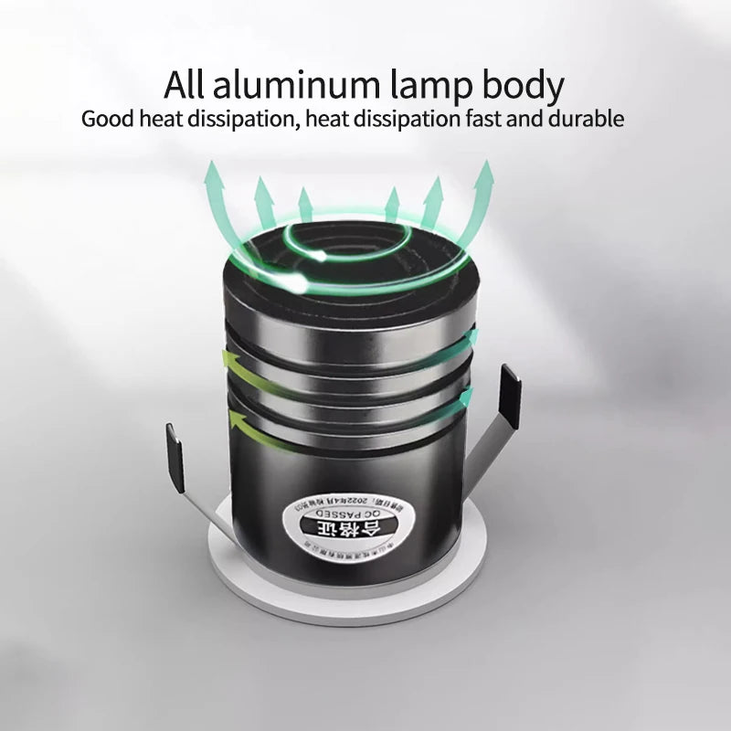 Recessed anti-glare mini spotlight ceiling light for interiors
