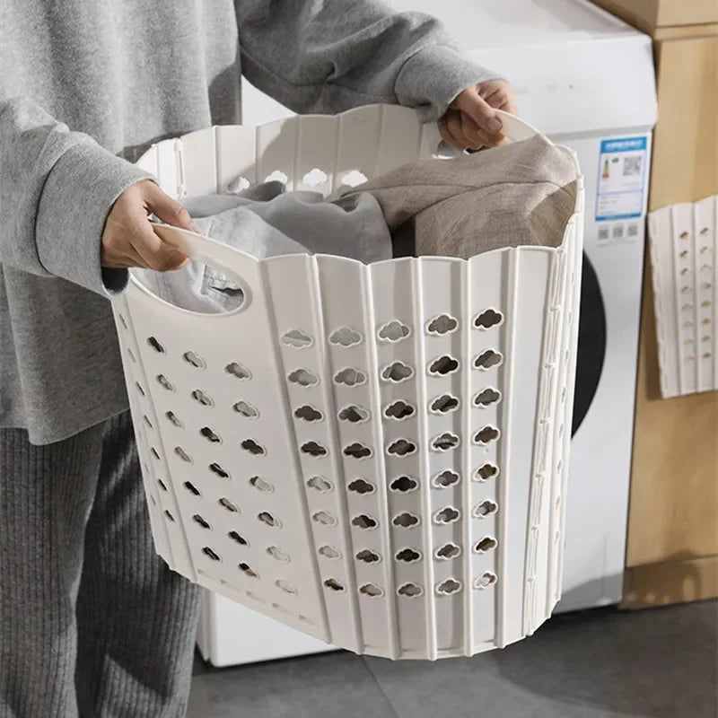 foldable basket for storing clothes and toys - vue 5 sur 8