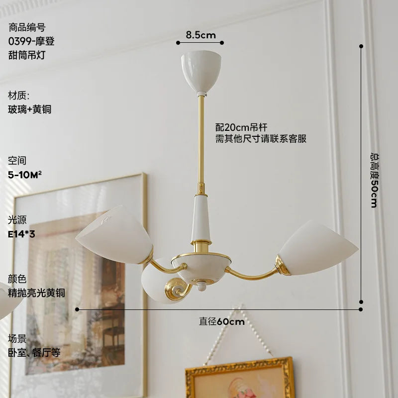 Modern nordic LED chandelier for elegant interiors - vue 9 sur 11