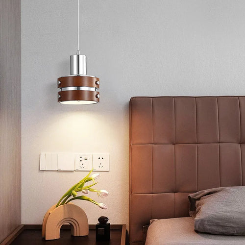 Wabi-sabi vintage retro pendant lamp for office and coffee table - vue 5 sur 8