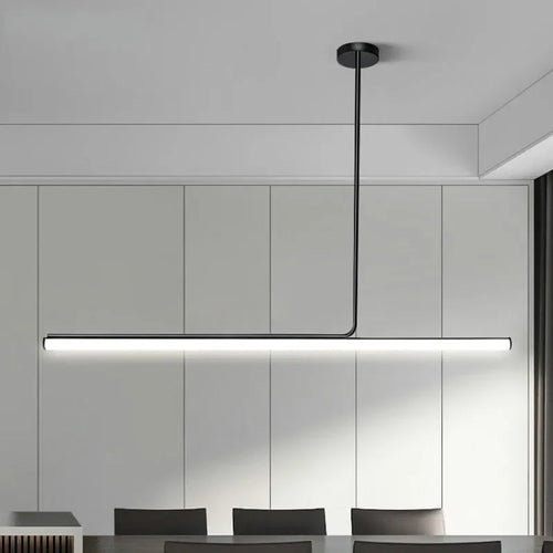 Modern long strip decorative LED pendant lights for interior - vue 4 sur 12
