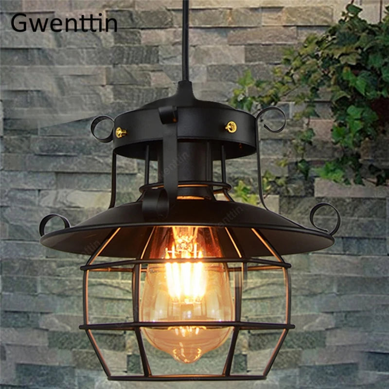 Vintage industrial pendant light for modern interior decor