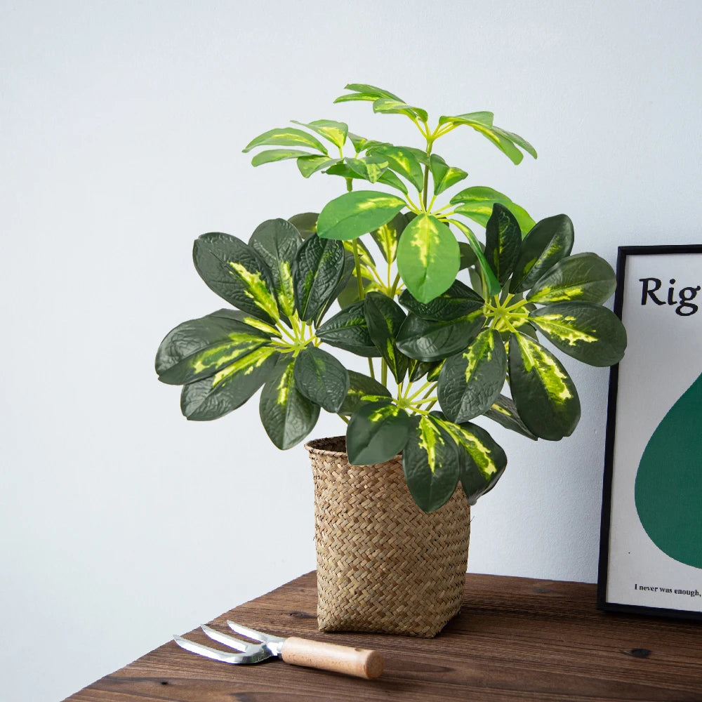 Artificial tropical plant with banana leaves for garden decoration