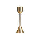 Gold metal candle holder for parties and weddings