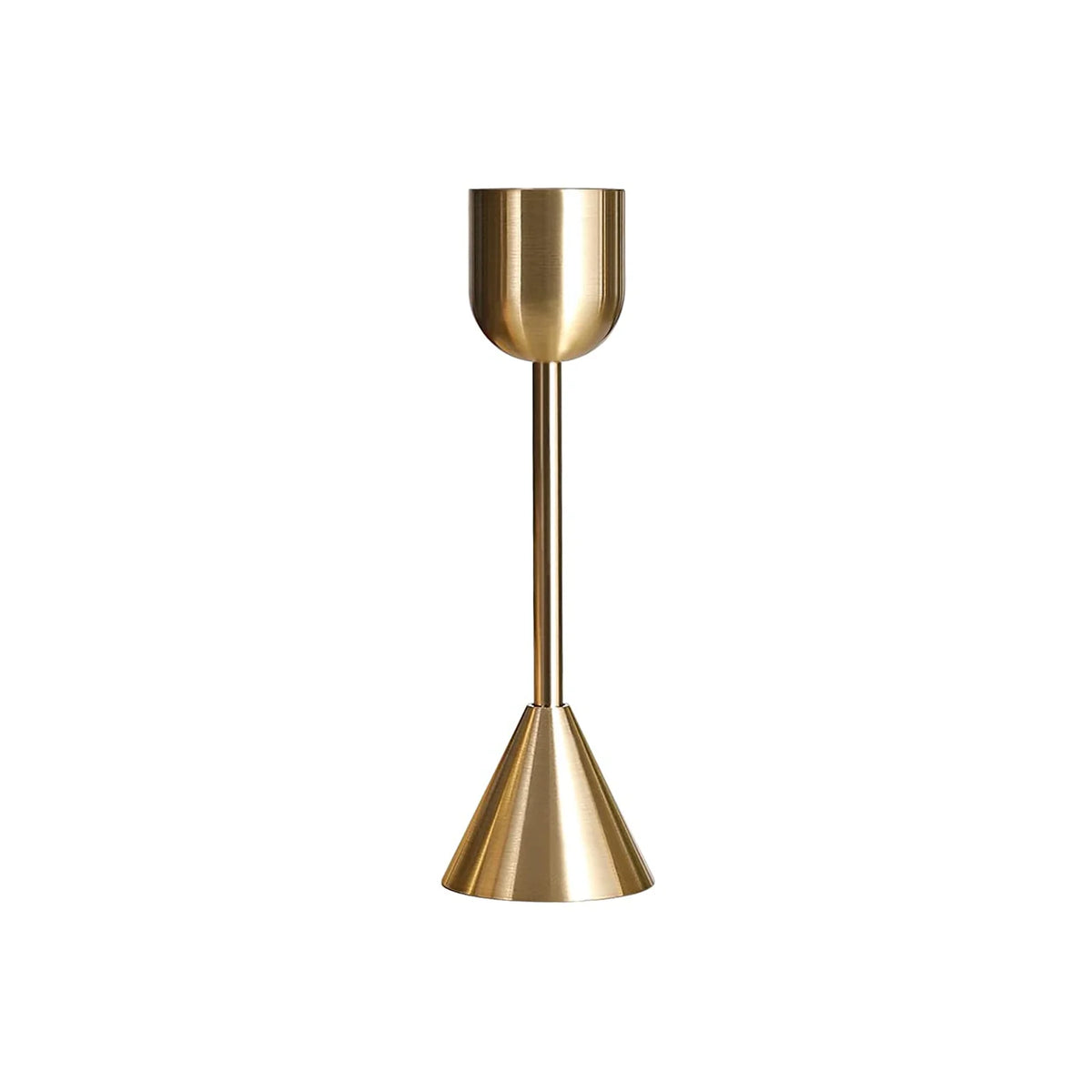 Gold metal candle holder for parties and weddings - vue 17 sur 24
