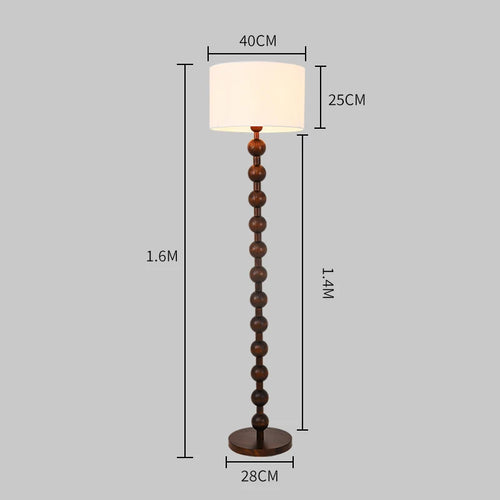 High-end wooden floor lamp for retro interior decor