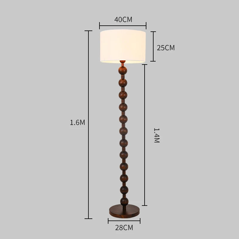 High-end wooden floor lamp for retro interior decor